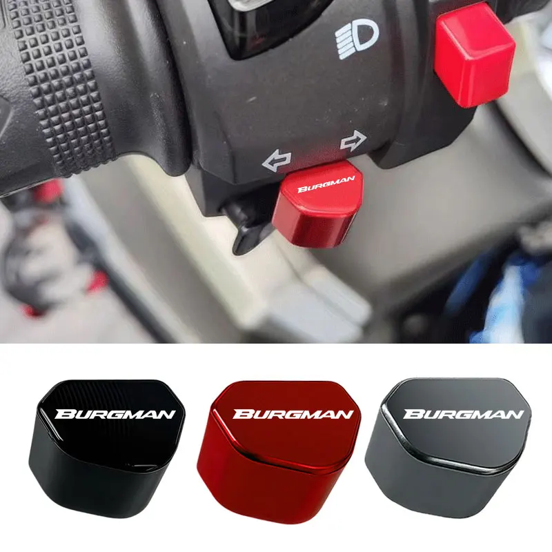 Para SUZUKI BURGMAN 650 400 125 200 AN650 AN400 AN125 AN200 accesorios de aluminio interruptor de señal de giro de motocicleta botón Keycap