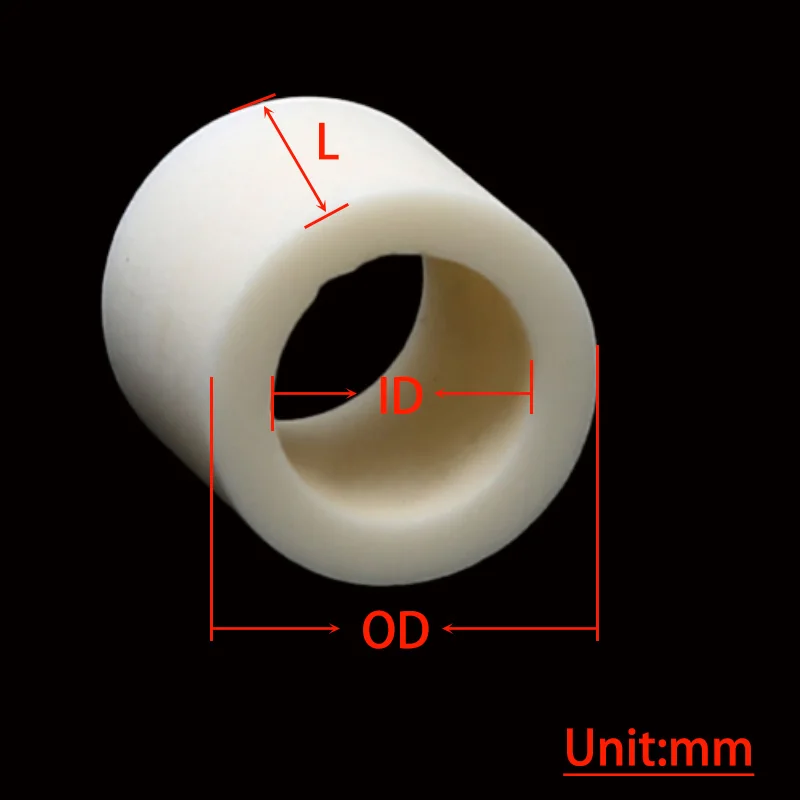 Alumina Ceramic Spacer Heat-Resistant Thermally Conductive Short Tubing Electrical Insulation Sleeve Tube