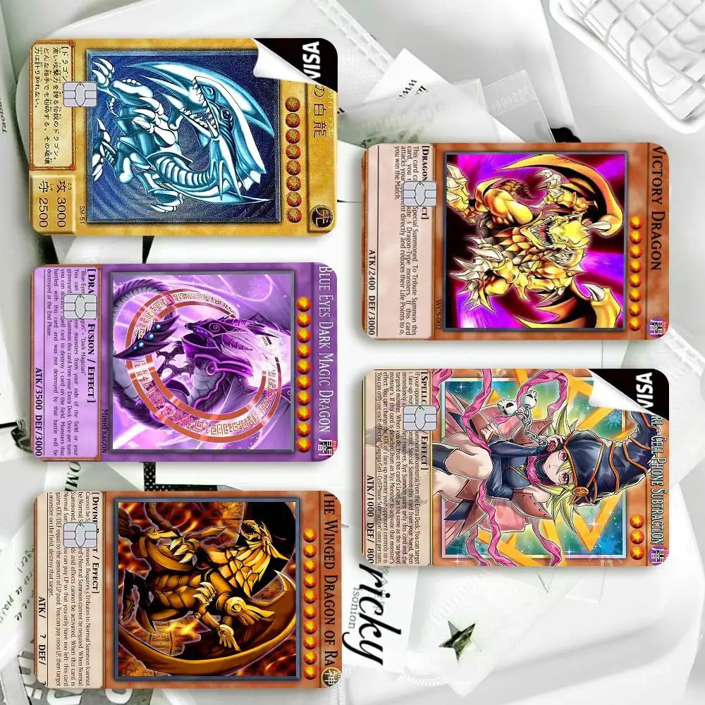 Y-Yu-Gi-Oh Victory Dragon Waterproof Film Skin Cover Credit Card Stickers Debit Front Bank Bus