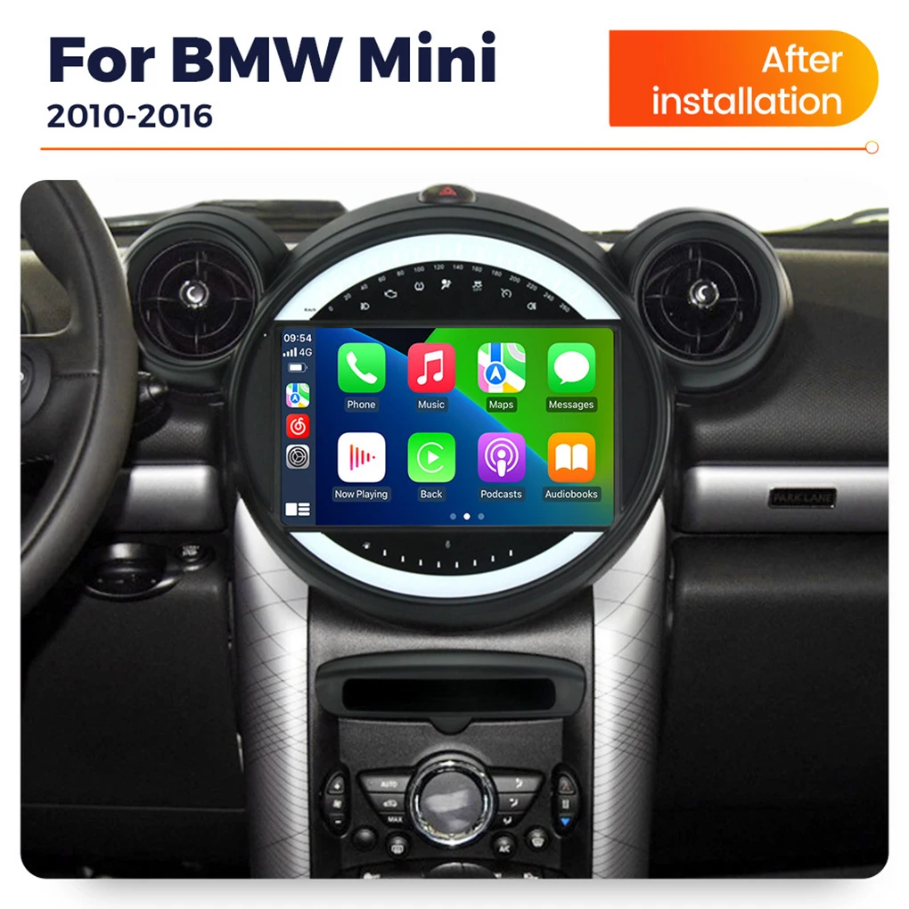 راديو سيارة بشاشة تعمل باللمس مع التحكم في عجلة القيادة واتصال بلوتوث متوافق مع Sat Nav 1+32G