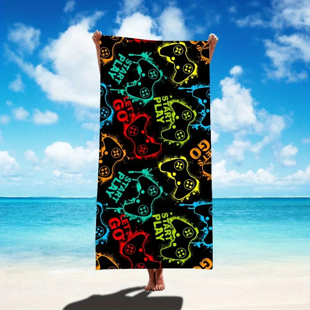 gamepad-toalha-de-praia-grande-design-moderno-perfeito-para-praia-e-piscina-facil-cuidados-elegante-super-absorvente-secagem-rapida