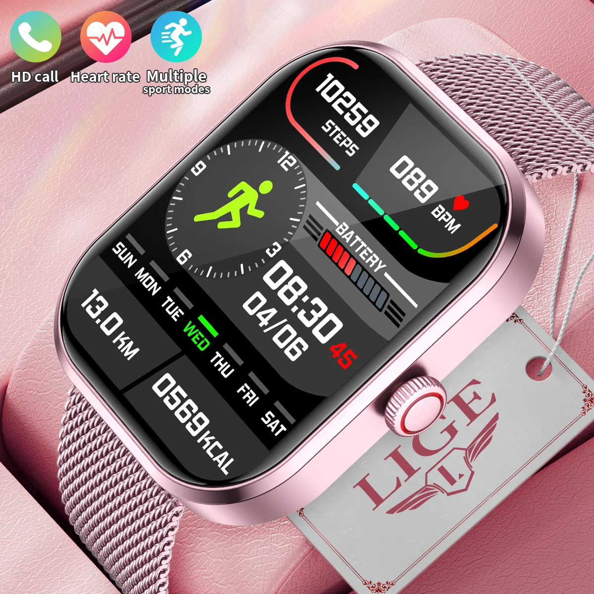 

New 2.01 IPS Large-Screen Smartwatch Multi-Sport Tracking Weather Forecast Smart Watch Heart Rate Monitoring Fitness Smart Band