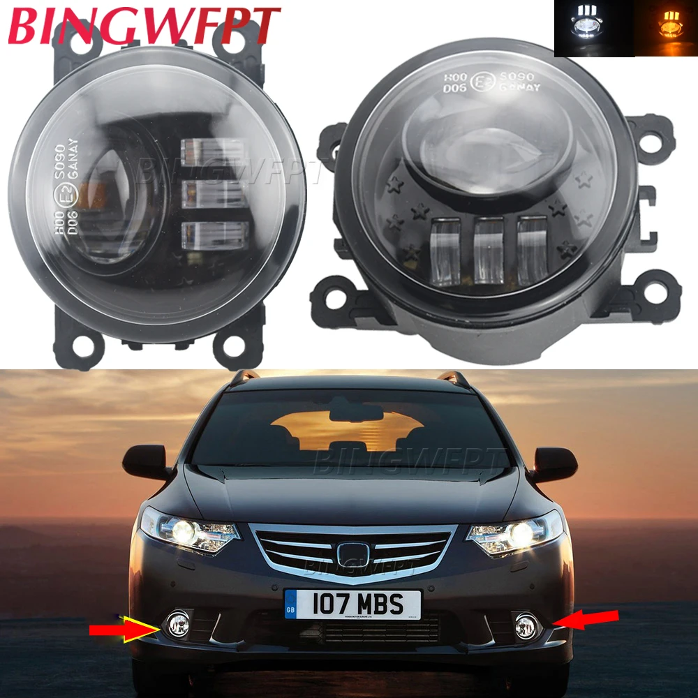 2PCS Superbright Led Fog Lights DRL For Honda Civic Accord 8 VIII TSX 2011 2012 2013 2014 Fog Lights Lamp Daytime Running Lights