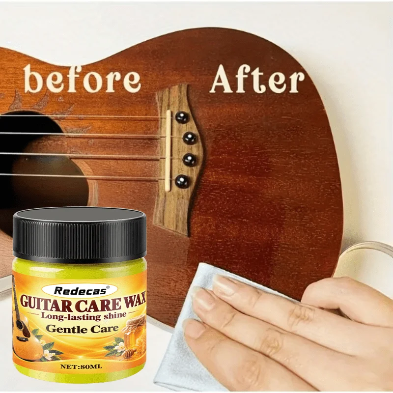 Musical Instrument Care Wax for Violin & Guitar. Wood Polish Enhances Grain, Nourishes & Shines Surfaces, Gloss, Non-Damaging.