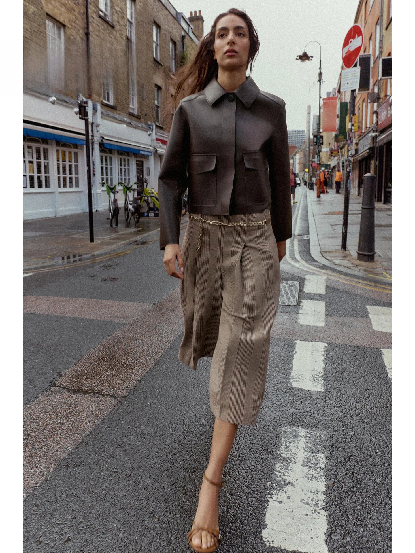 ZAPRHA 2025 Autunno Nuovo Colletto Allentato Ort Pelle Jaet Capispalla Dimagrante da Donna Casual Sle Stand Fit con kets