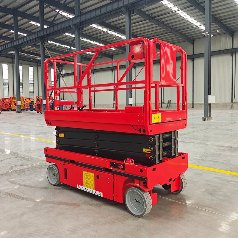 Battery Powered Mobile Lifting Platform Hydraulic Scissor Lift Table For Indoor Factory Height Adjustment Operation