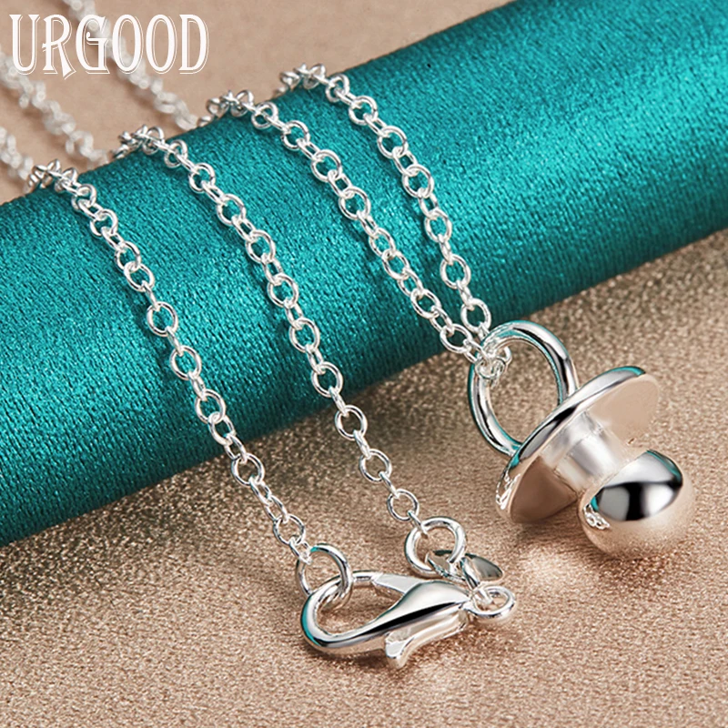 

925 Sterling Silver Minimalist Geometry Pendant Necklace 16-30 Inch Chain For Women Party Engagement Wedding Fashion Jewelry