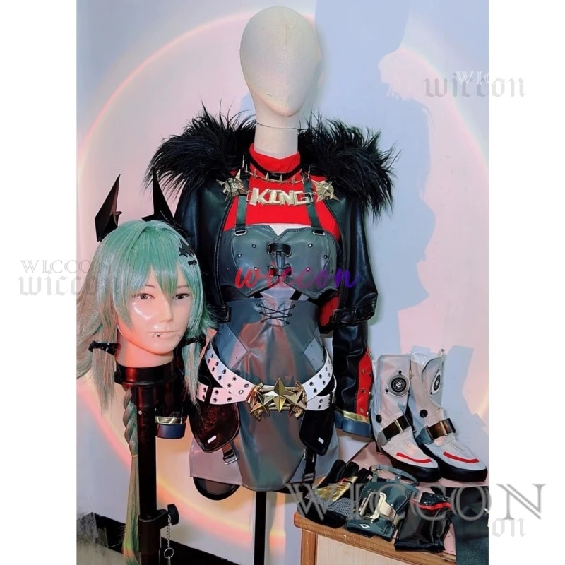 Zenless Zone Zero Caesar King Cosplay Kostüm Uniform Kleid Perücke Brustpanzer Zubehör Halloween Party Outfits für Frauen Requisiten