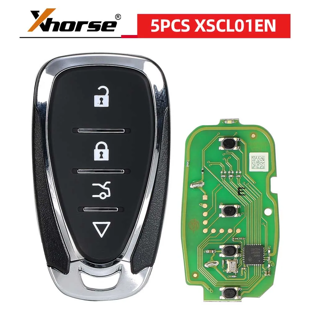 

Xhorse XSCL01EN Универсальный дистанционный ключ с 4 кнопками для Chevrolet Style 5 шт./лот