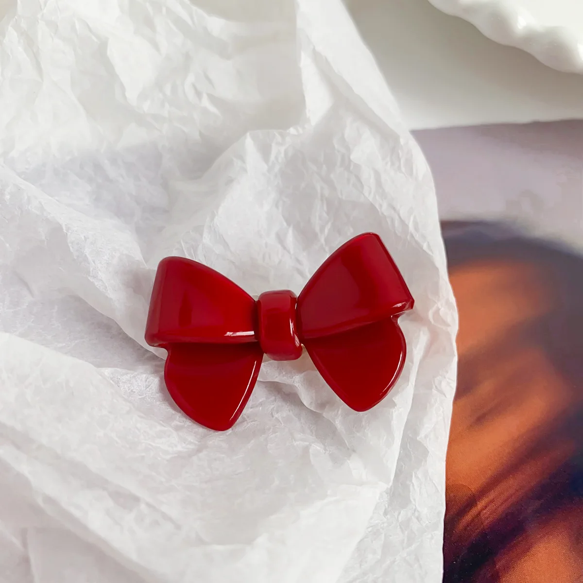 Exquisite, Sweet Acetate Bow, Temperament And Versatile Hair Clip For Women