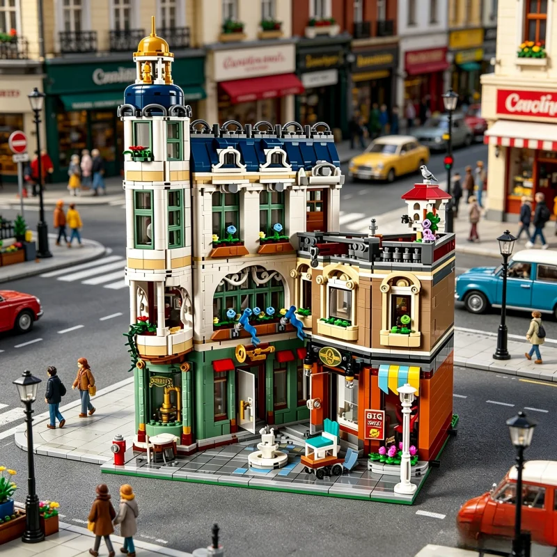 

Новая модель дома MOC для строительства уличных сцен, 3456 деталей, украшение для дома, строительные блоки, подарок для мальчиков и девочек