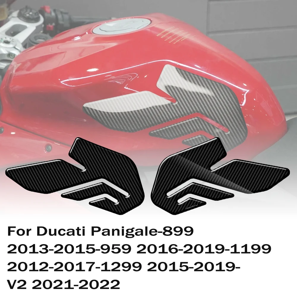 

for Ducati Panigale 899 959 1199 1299 V2 Motorcycle Carbon Fiber Side Fuel Tank Knee Protector Anti Slip Protection Sticker