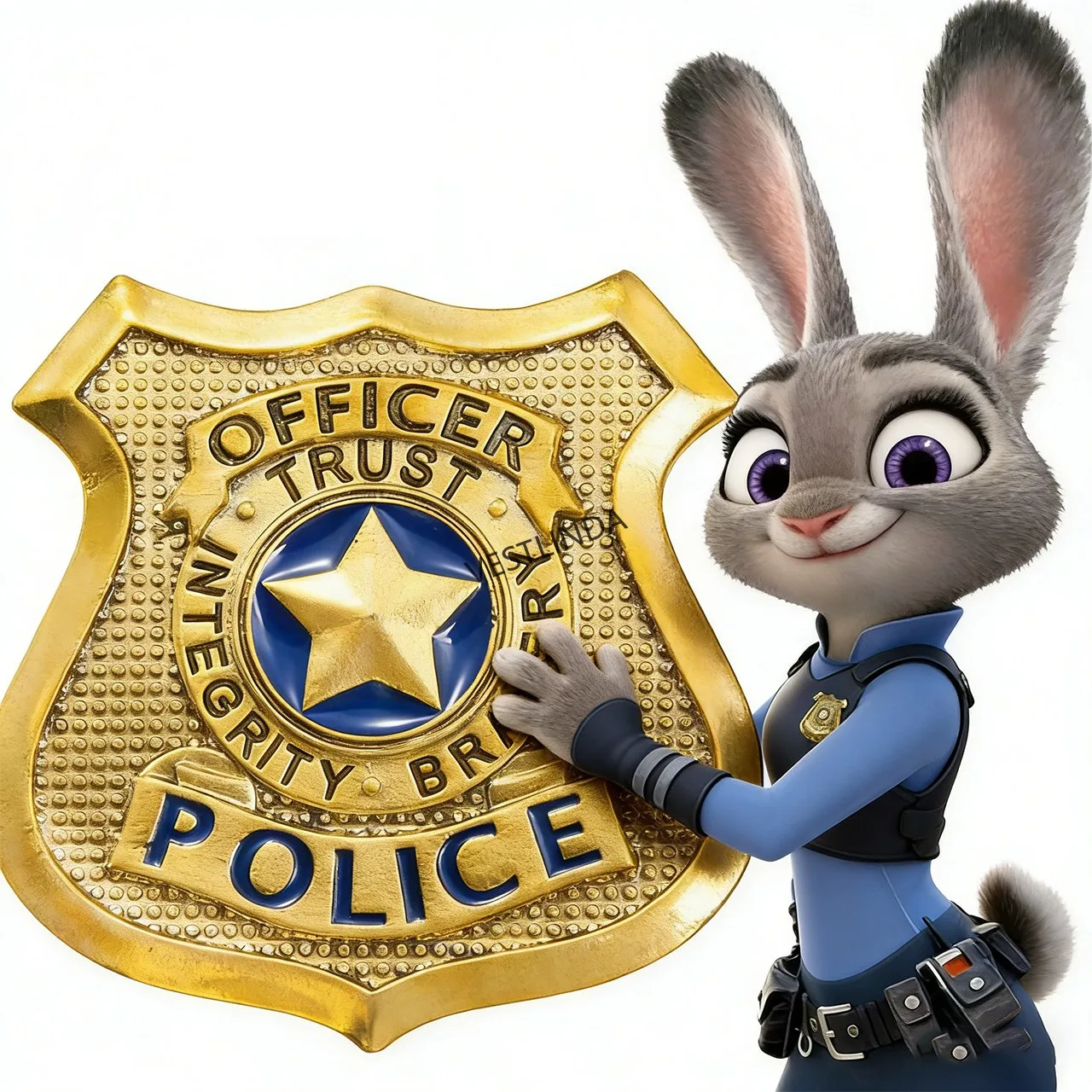 1/10PCS Zootopia Zootropolis Metal Badge Brooch Judy Hopps Police Pin for Women Men Lapel Pin Jewelry