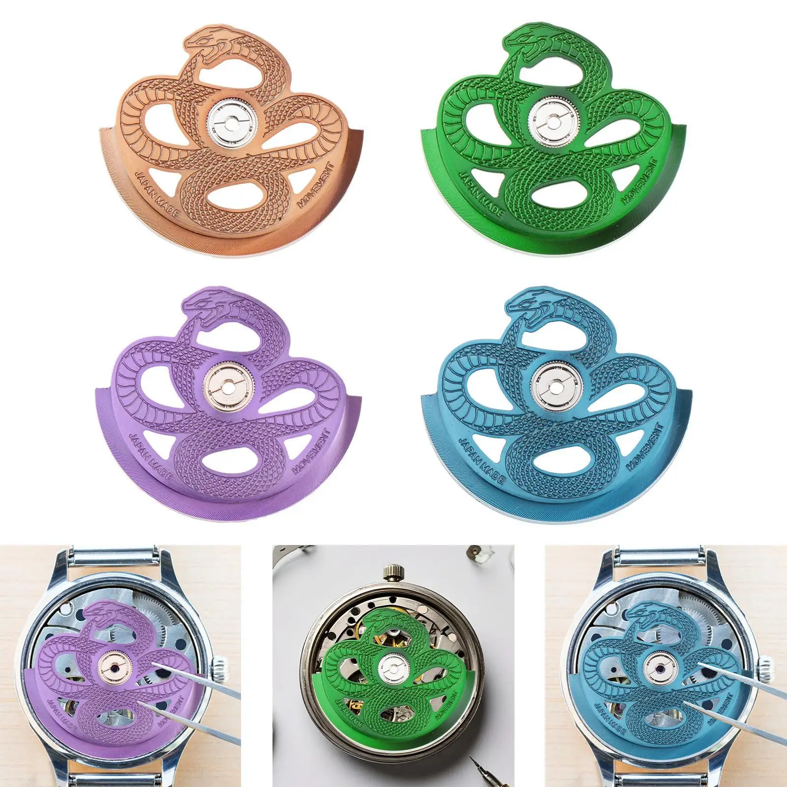 Snake Watch Movement Rotor Accessory Replacement Maintenance Sturdy Portable Adults High Performance Easy to Use Repairing Parts