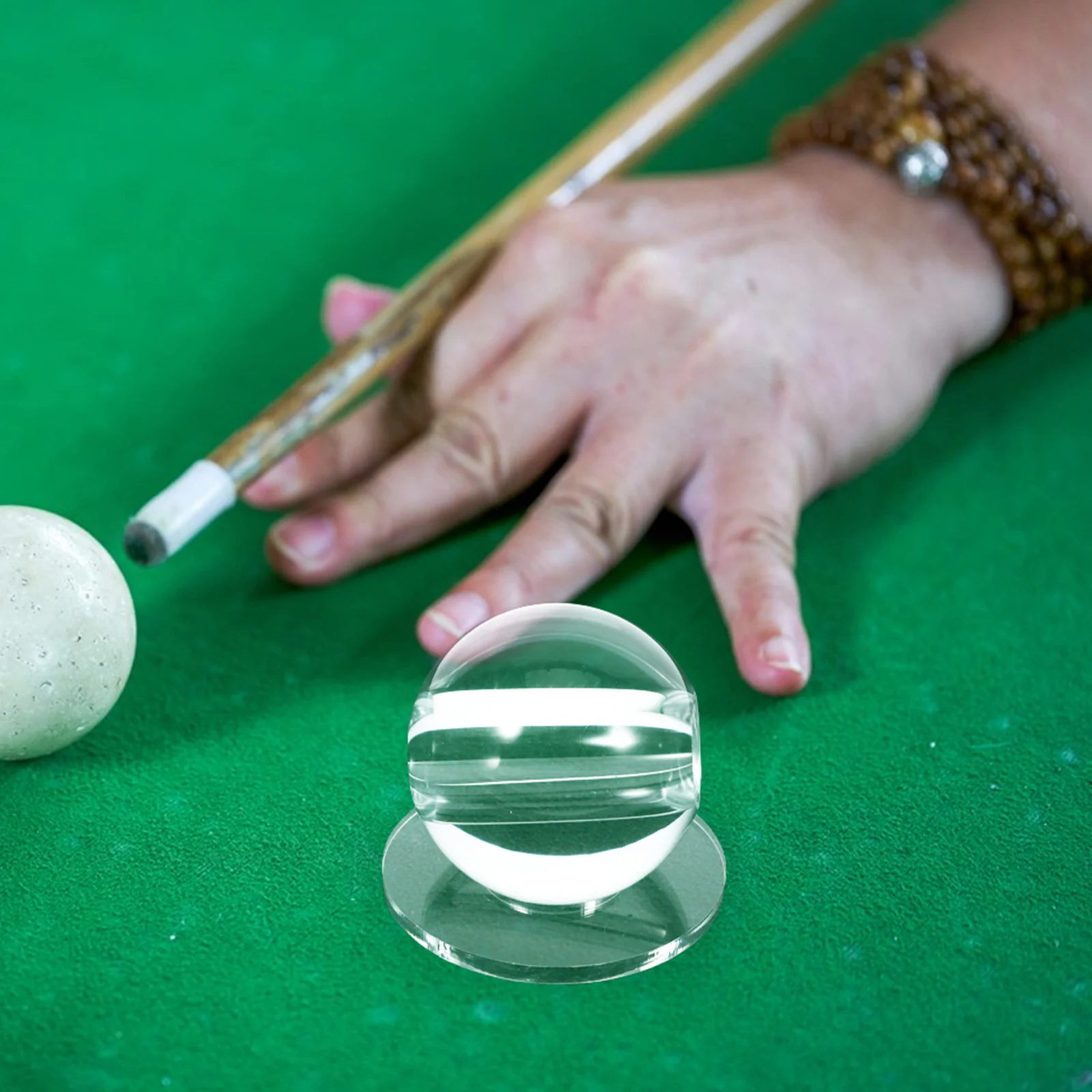 

Transparent Snooker Training Ball Billiards Cue Stroke Trainer Tool Cue Accuracy Training Billiards Technique Enhancement