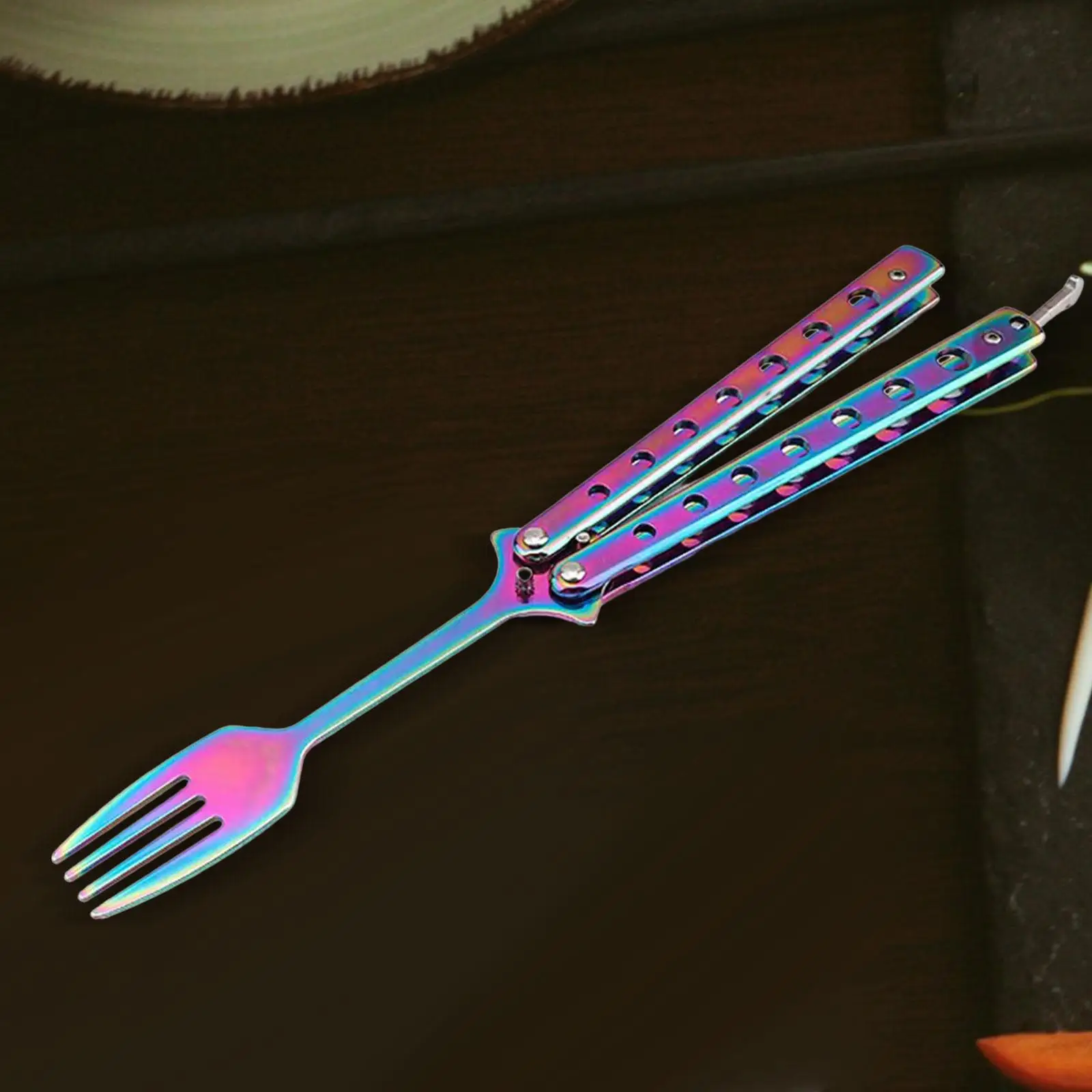 Butterfly Fork Butterfly Exercise Trainer Metal Portable Outdoor Tableware