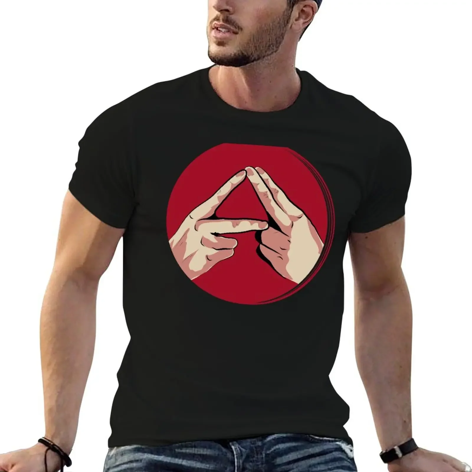 Alt J triangle hands T-Shirt vintage Blouse anime graphic tee shirt t shirt men