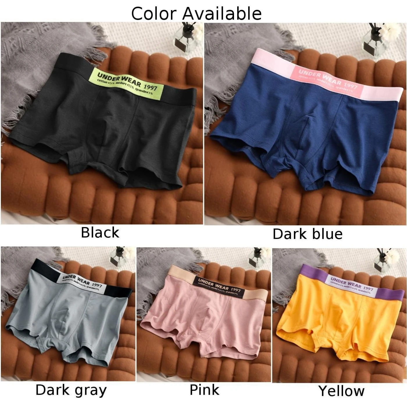 1 قطعة الرجال \\\\\\\\\' الانتفاخ الحقيبة الملاكمين السراويل مشروط القطن منتصف الخصر الملابس الداخلية جذوع السروال رجل سراويل الملابس الداخلية #5