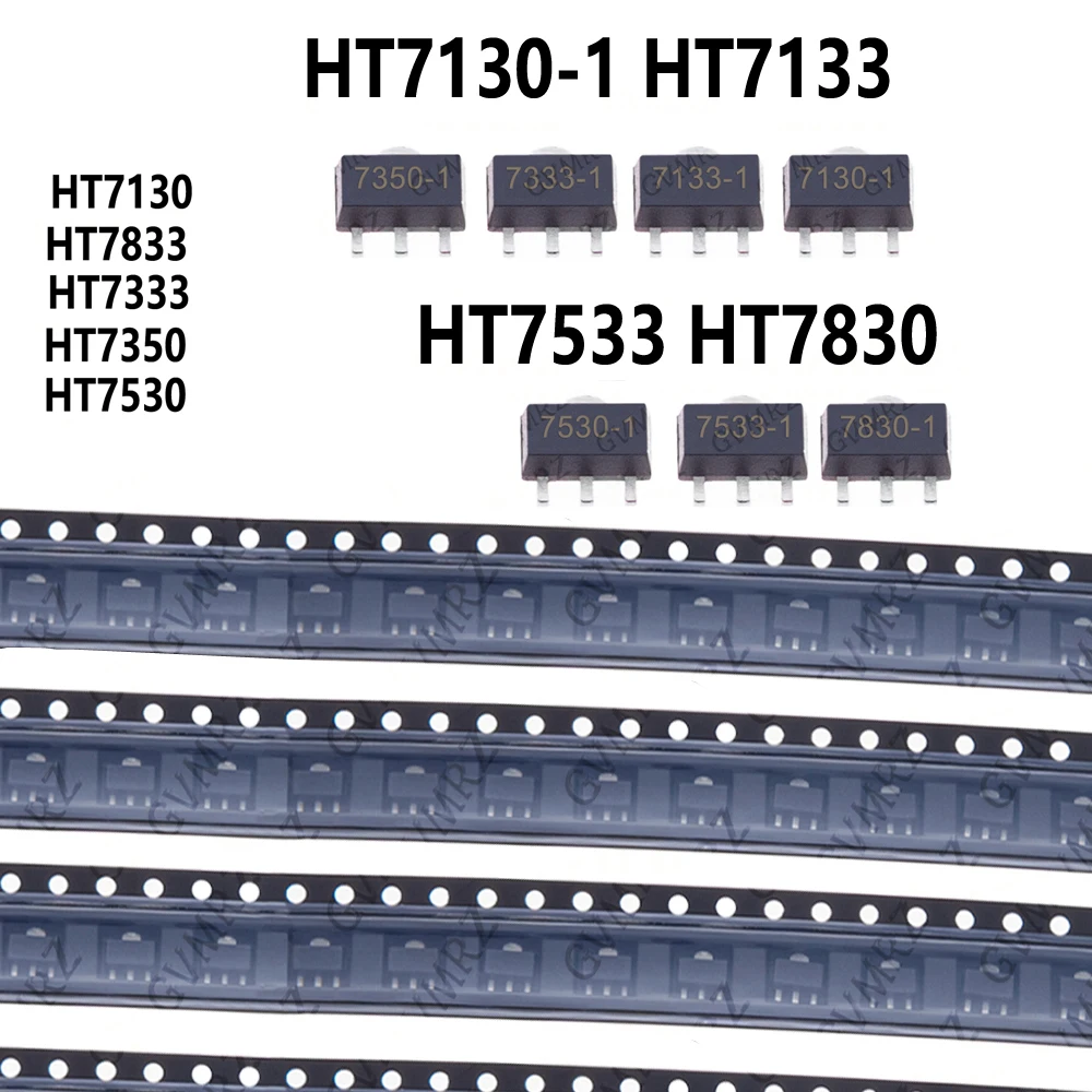 10/1000PCS HT7130 HT7533 HT7530 SOT89 HT7133 HT7333 HT7350 HT7833 HT7830 SOT89