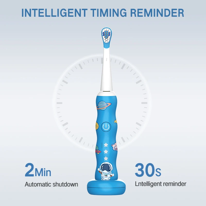Besman Sonic Electric Toothbrush for Children with Soft Bristle Teeth Whitening IPX7 Waterproof & 3 Modes-Household Use