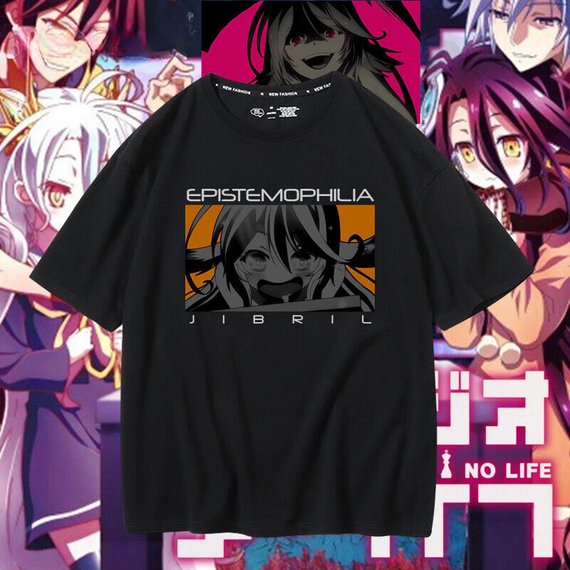 

Повседневная футболка унисекс NO GAME NO LIFE, мужская и женская футболка с коротким рукавом