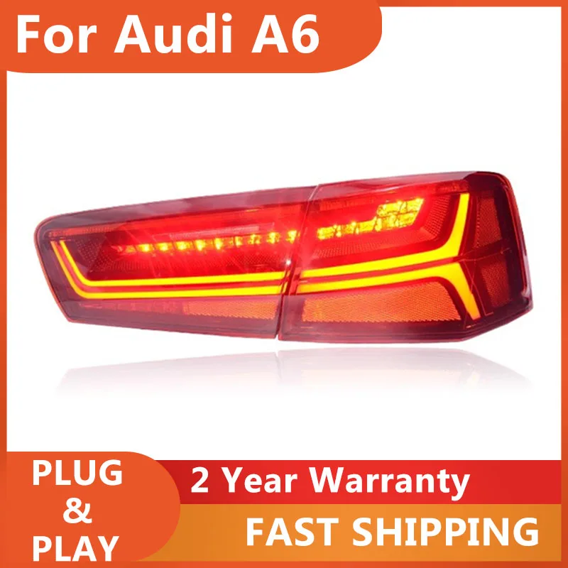 

KOWELL car styling For Audi A6 Taillights 2012 2013 2014 2015 A6 Rear Lights DRL Fog Brake Turn Signal Reversing