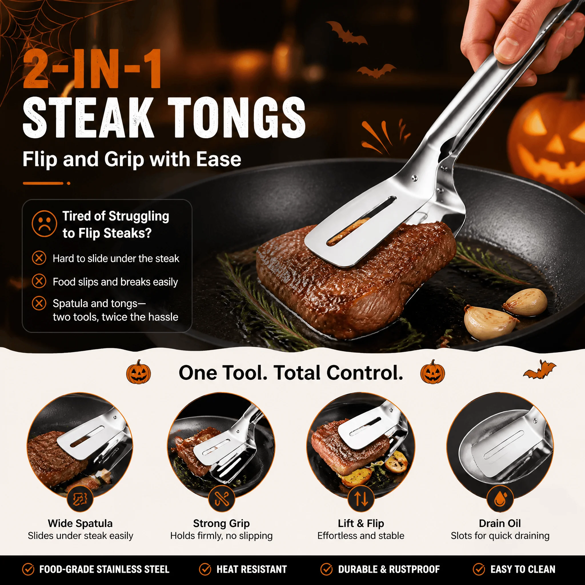 1 adet Cadılar Bayramı Paslanm - Offset Spatula Set incelemesi ve fiyatı