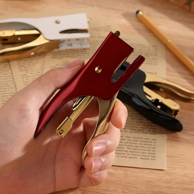 1 Metal Handheld Stapler Portable Multifunctional Paper Binding Supplies