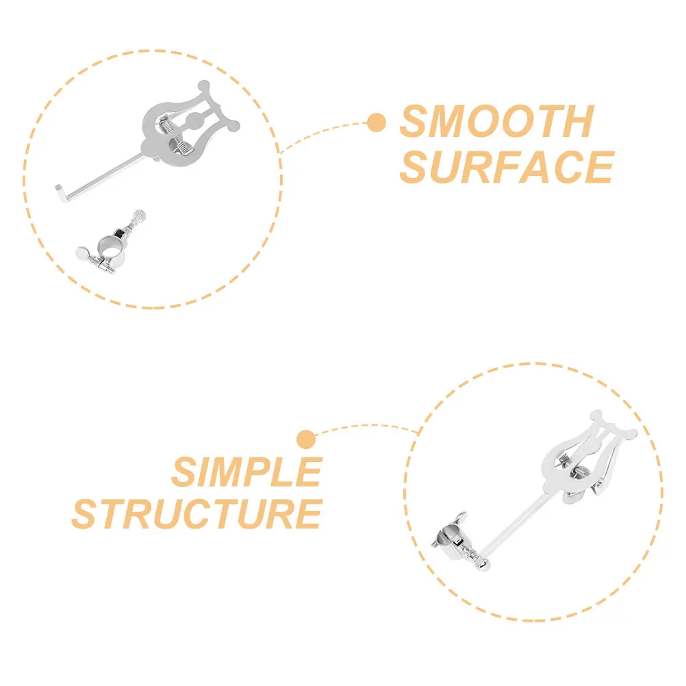 

Portable Piccolo Music Stand Adjustable Size Knob Secure Clamp for Sheet Music Practice Performance Accessory Piccolo Lyre Clips