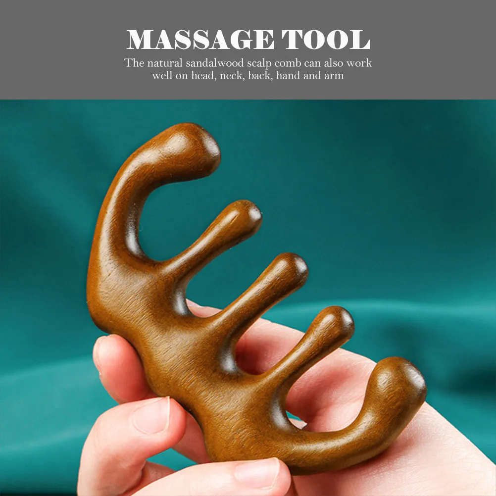 

Набор из 2 деревянных расчесок из сандалового дерева с широкими зубьями для массажа кожи головы, ухода за волосами и расслабления, портативные антистатические расчески для дома