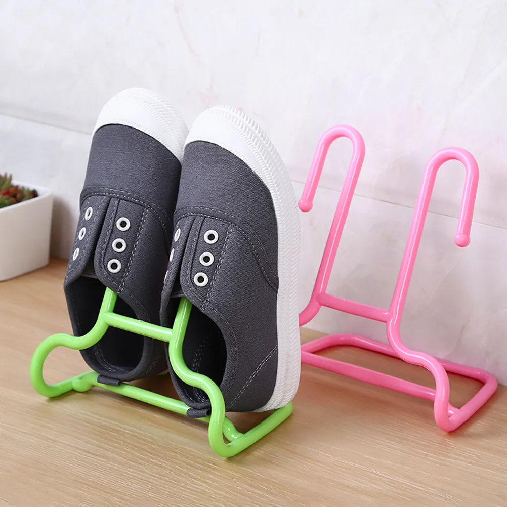 

2Pcs Shoe Holder Rack Sturdy PP Shoe Organizer Maintain Shape No Corner Safe for Closet Bedroom Entryway Storage