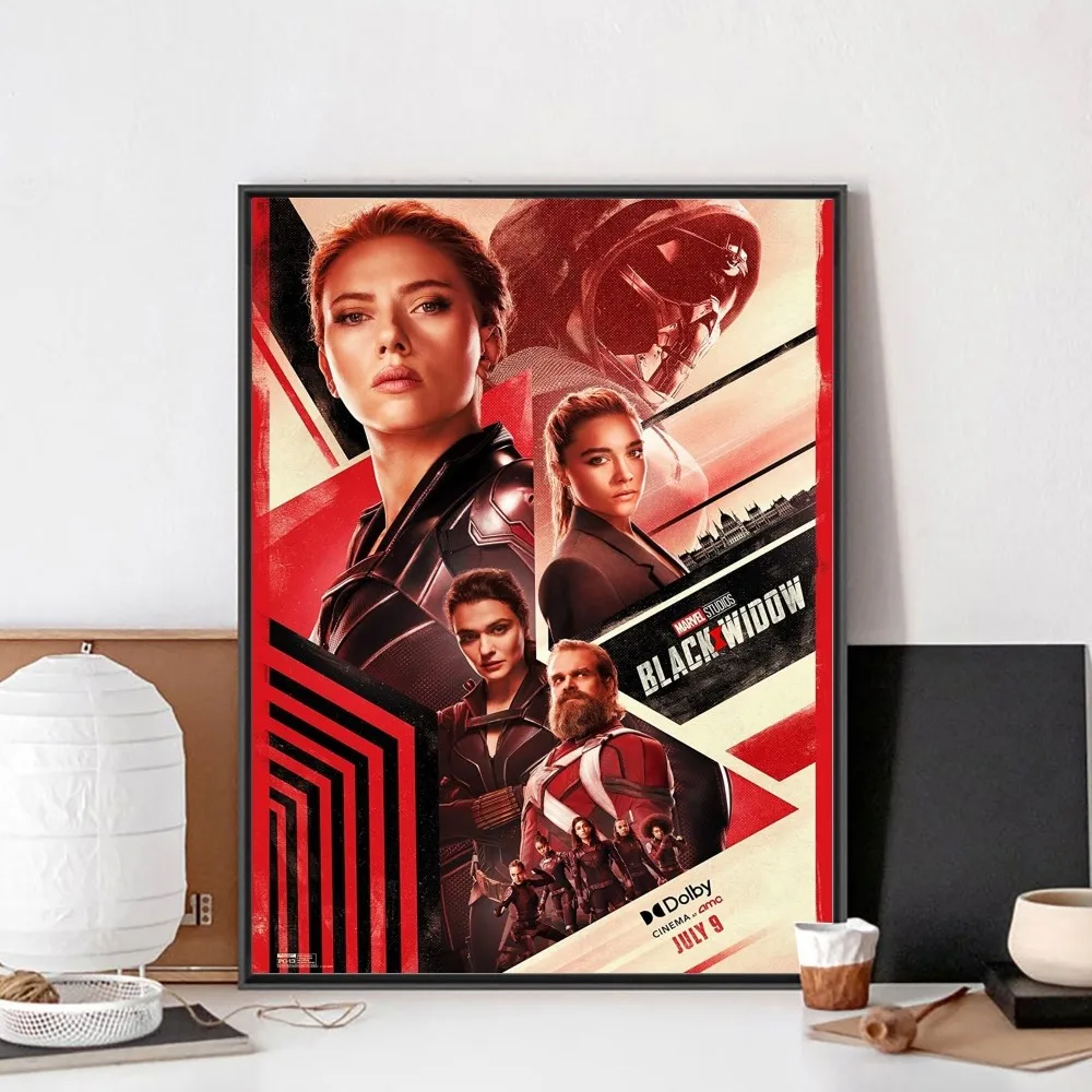 black widow Movie TV show Poster No Framed Poster Kraft Club Bar Paper Vintage Poster Wall Art Painting Bedroom Study Stickers