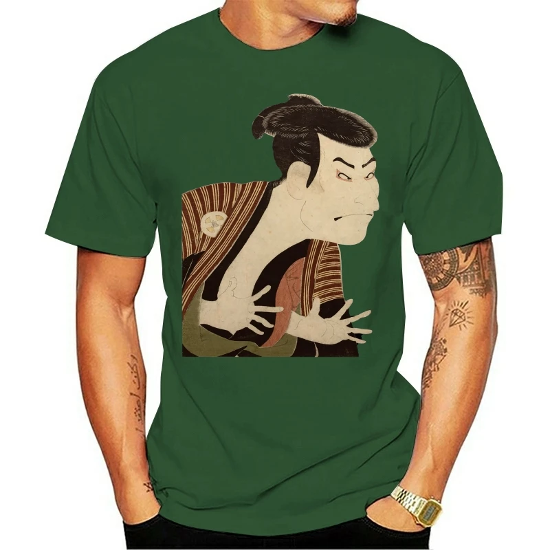 Funny Men t shirt Women novelty tshirt Sharaku Ukiyoe Japanese Actor Otani Oniji Retro Print Shirt T-Shirt