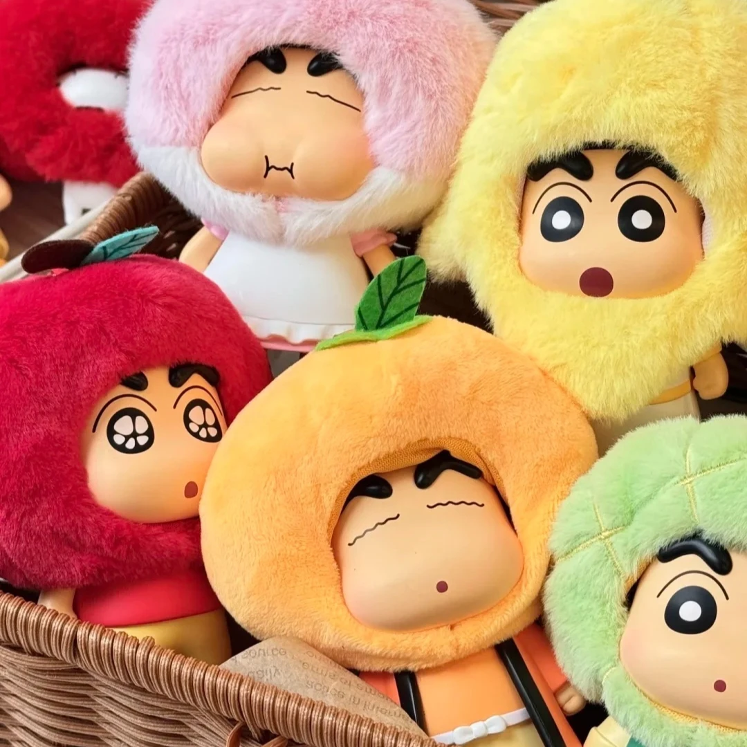 กล่องสุ่มตุ๊กตาชินจัง ซีรีส์ฟรุ๊ตคอทเทจ ตุ๊กตาชินจังน่ารัก ของตกแต่งกระเป๋า ของเล่นเซอร์ไพรส์ กล่องปริศนา ของขวัญ