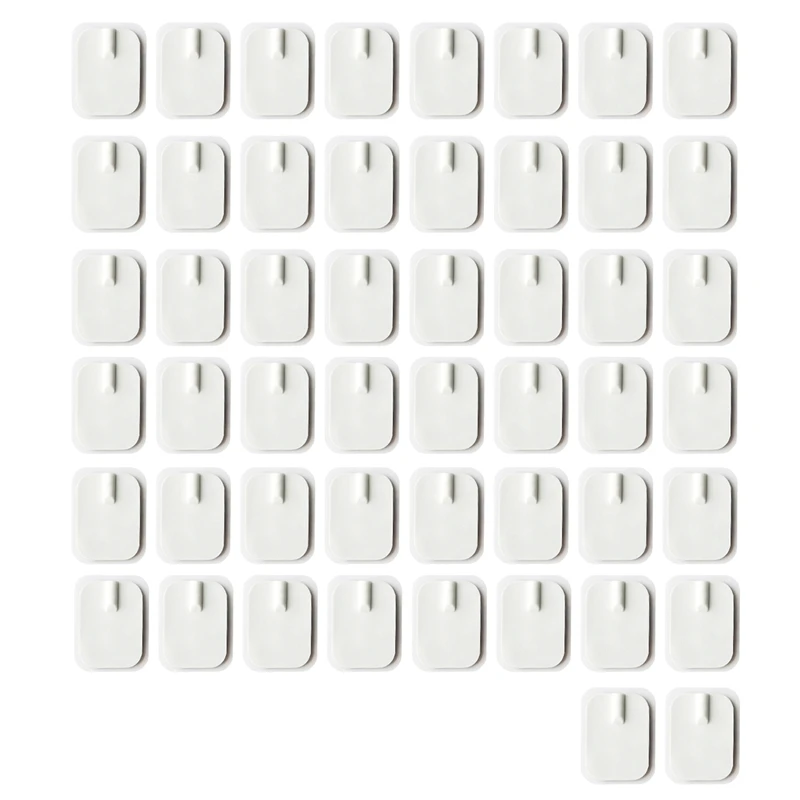 50Pack Electrode Pads,Reusable Self-Adhesive Replacement Pads For TENS Unit Massager Machine, Fit For 2Mm Snap Connector