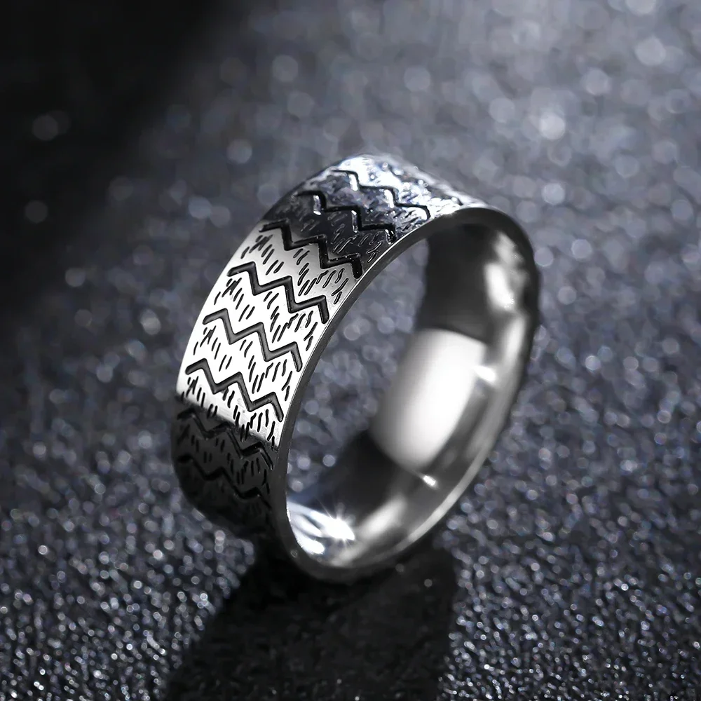 Vintage 316L Stainless Steel Ring for Men And Women Never Fade Power Lucky Mantra Ring