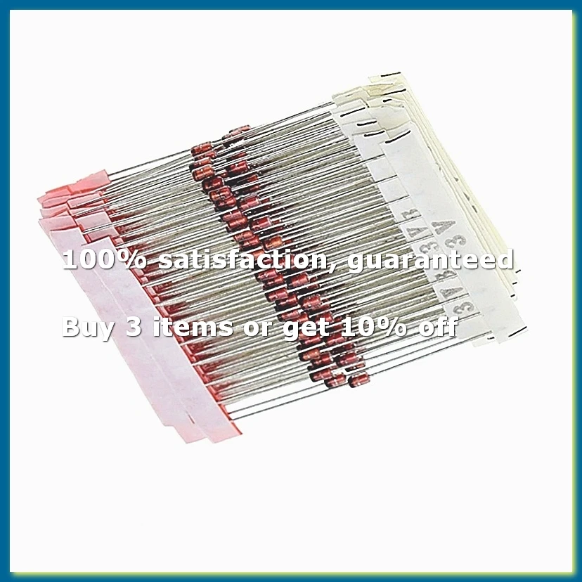 250PCS 1W Zener Diode Assorted Kit 3V-33V, 25 Values Assorted Assortment Set, Electronic Component DIY Kit 1N47-A31R