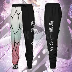 Demon slayer shinobu moda jogger calças 3d impresso casual calças de jogging dos homens novo streetwear outono calças esportivas soltas