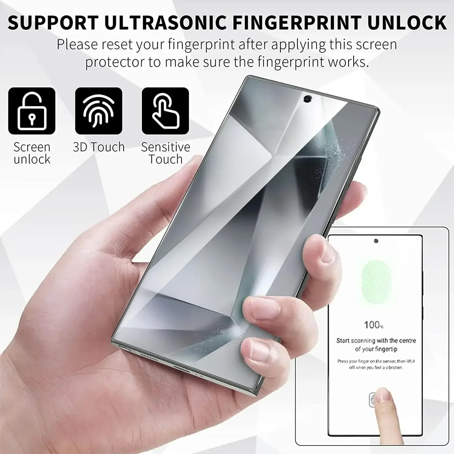 2 Pack for Samsung Galaxy S25 Ultra S24 Tempered Glass Screen Protector  Auto Dust-Elimination Installation Bubble Free HD Clear