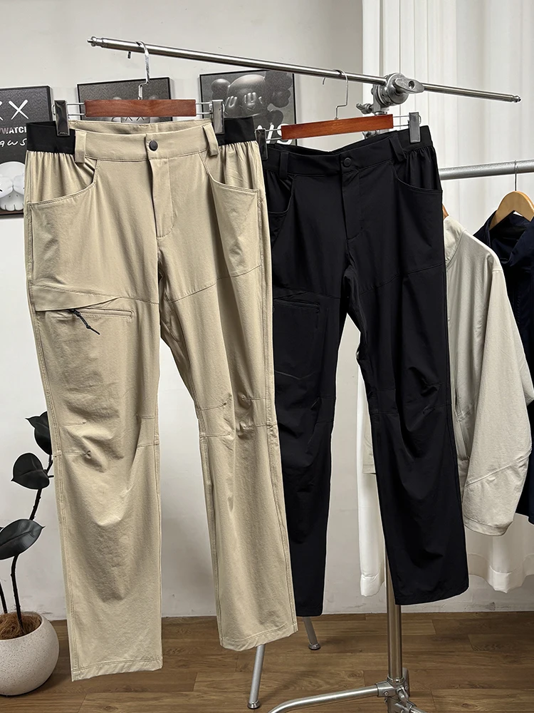 Outdoor Lightweight Soft  Pants Quick Dry Straight Leg Breathable Moisture Wicking Comfortable Elastic Casual Trousers