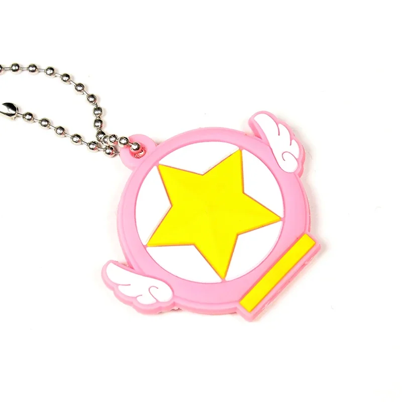 Moon Keychain Luna Purple Cat Cosplay Props Girls Key Accessories Card Captor Sakura Keyring