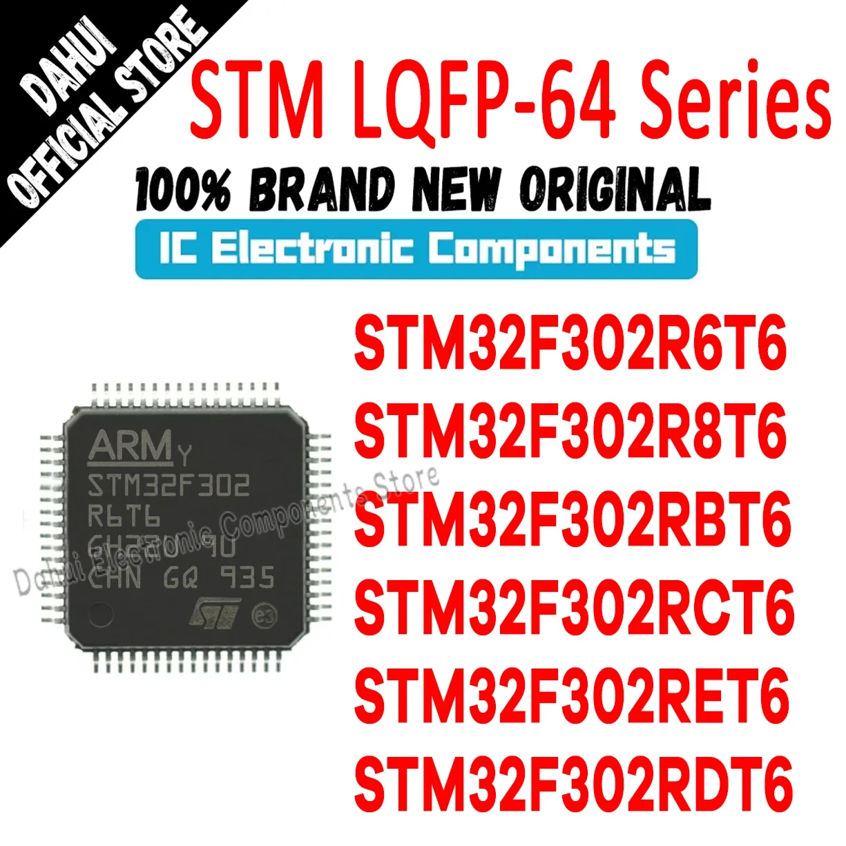 

New STM32F302R6T6 STM32F302R8T6 STM32F302RBT6 STM32F302RCT6 STM32F302RDT6 STM32F302RET6 STM32F302 STM32F STM IC MCU Chip LQFP-64