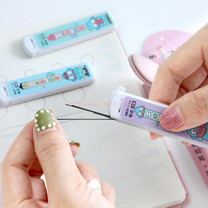 4-24pcs Sanrio Hangyodon 0.5mm Mechanical Pencil Stationery Cartoon Cute Automatic Pencil Wholesale