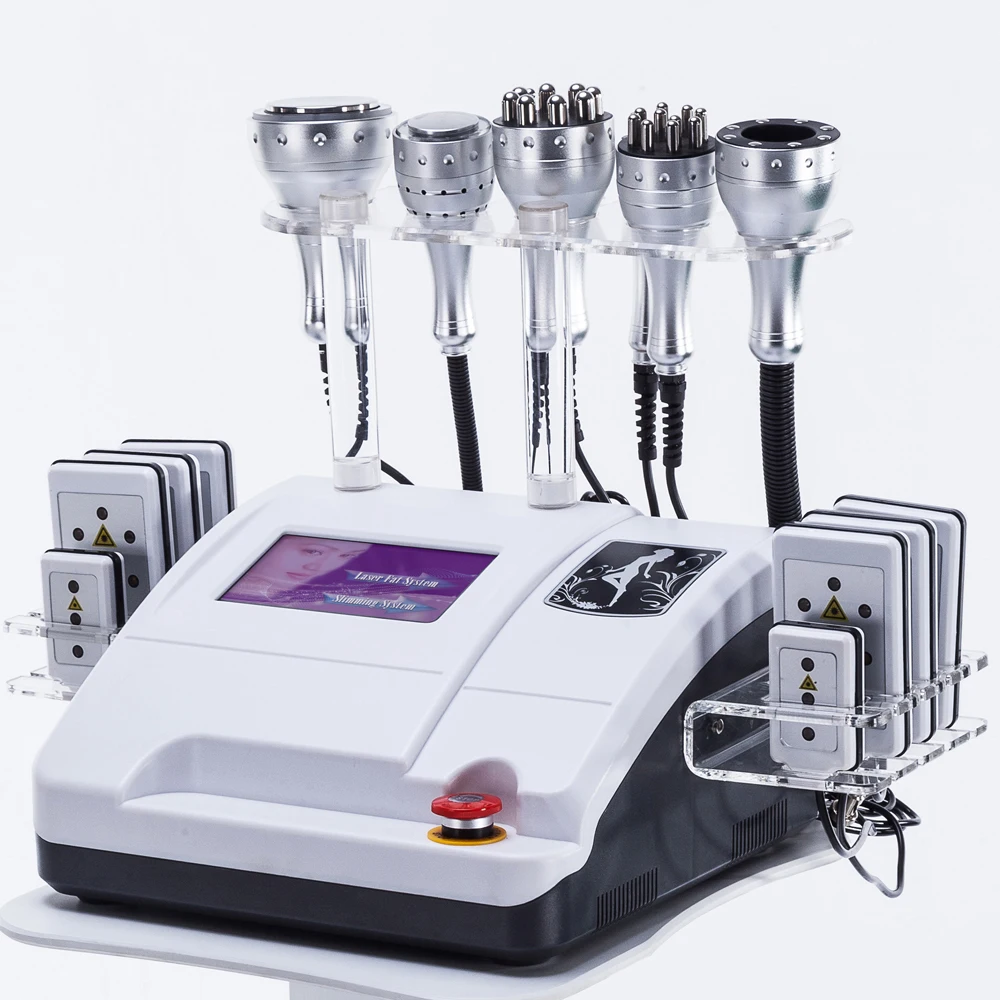 New 8 IN 1 Lipo Laser 40K Cavitation RF Vacuum Slimming Machine Radio Frequnecy Beauty Device