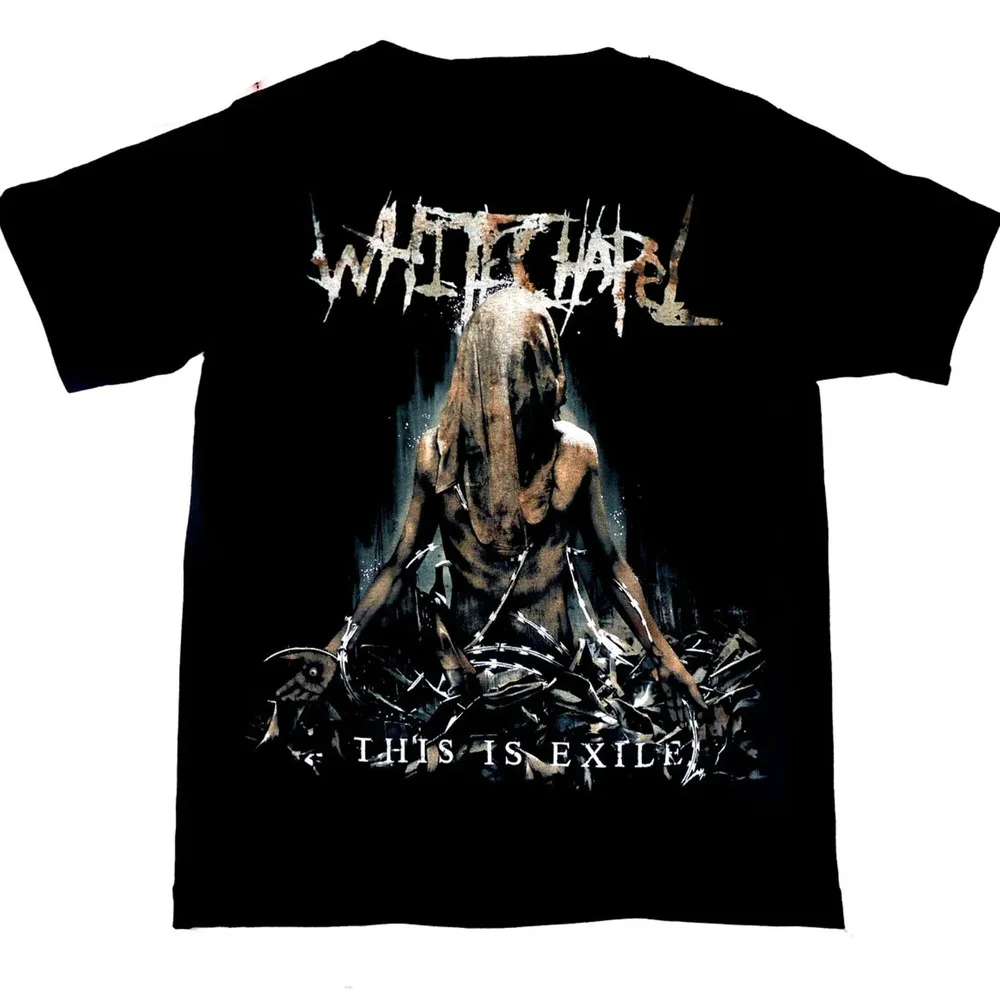 Whitechapel band this is exile T-shirt black Short sleeve All sizes   Tees Y2K tops Unisex Summer Short Sleeve