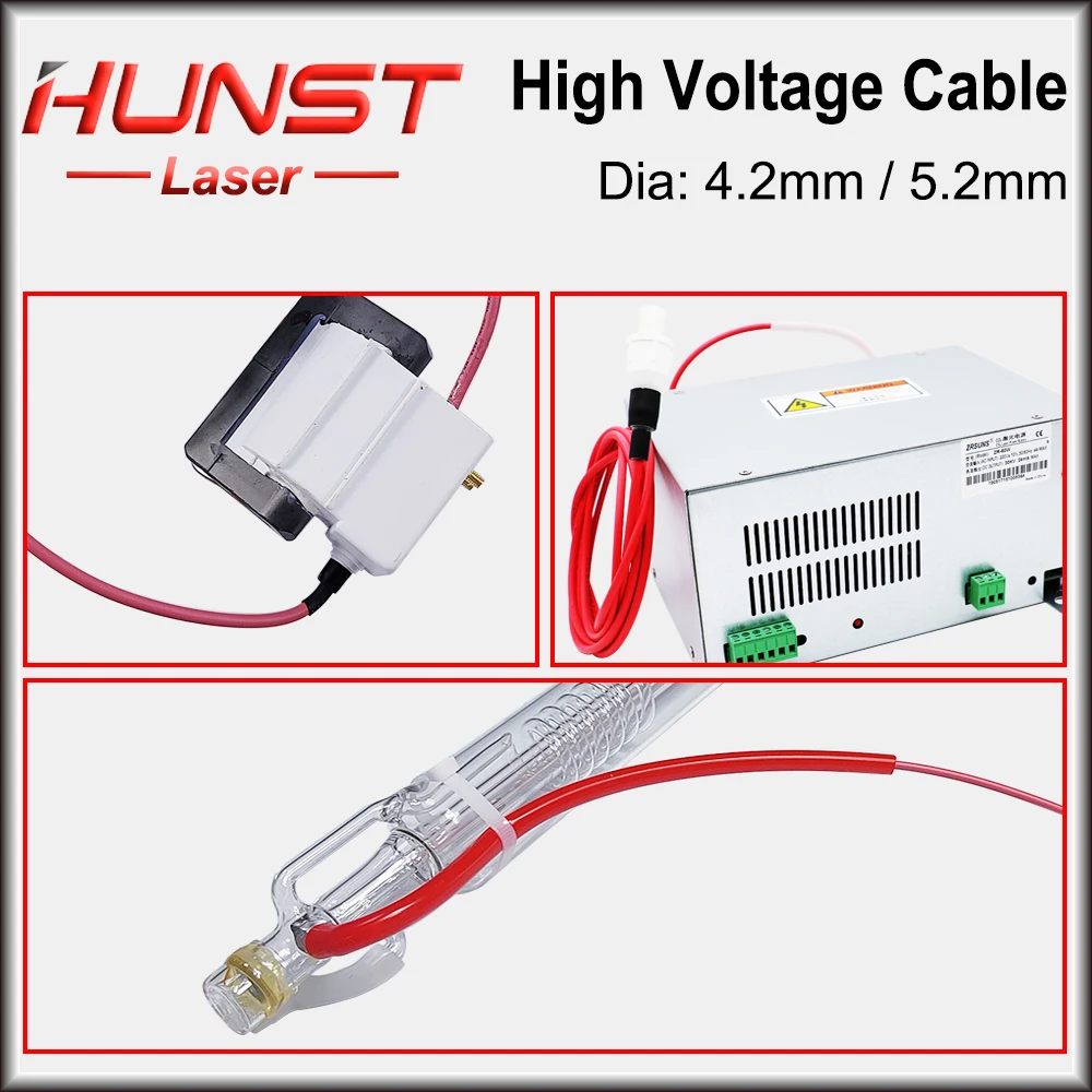 Imagem -06 - Hunst-cabo de Alta Tensão para Laser Co2 Fonte de Alimentação Tubo Laser Gravação e Máquina de Corte Metros