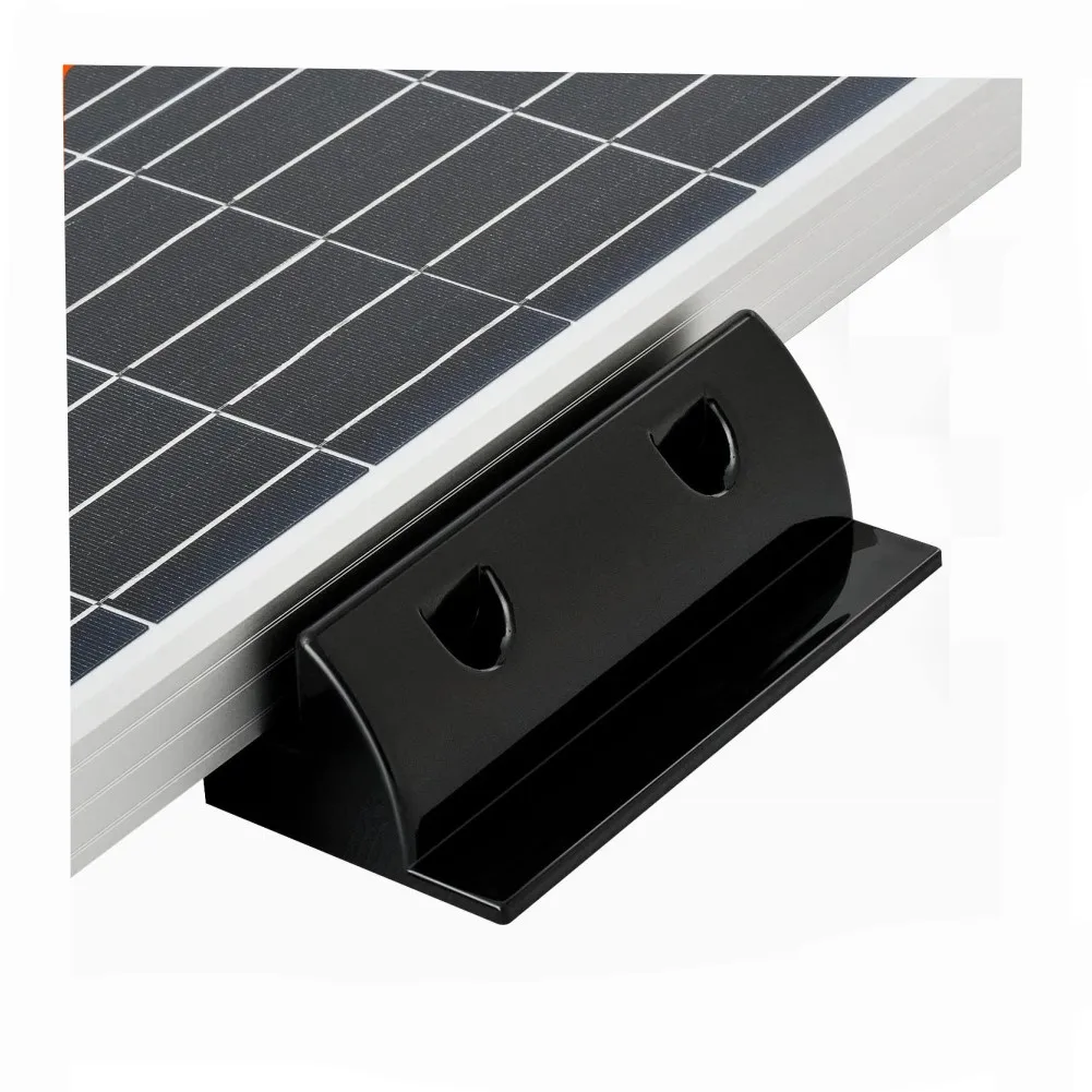 Mounting Bracket Solar Panel Spare Parts UV Resistant White/Black Yacht Adjustable Caravan Flat Roof Kit Set ABS