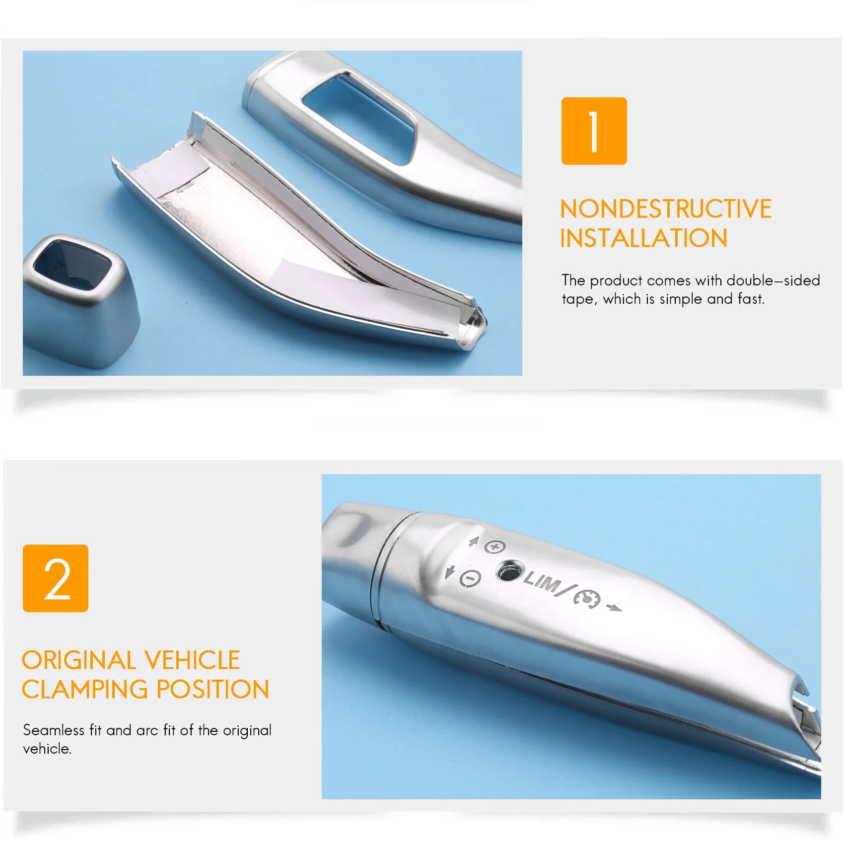 3PCS Car Wiper Steering Lever Shift Lever Cruise Rod Cover for Benz W204 W205 W212 W213 X156 X166—L49A