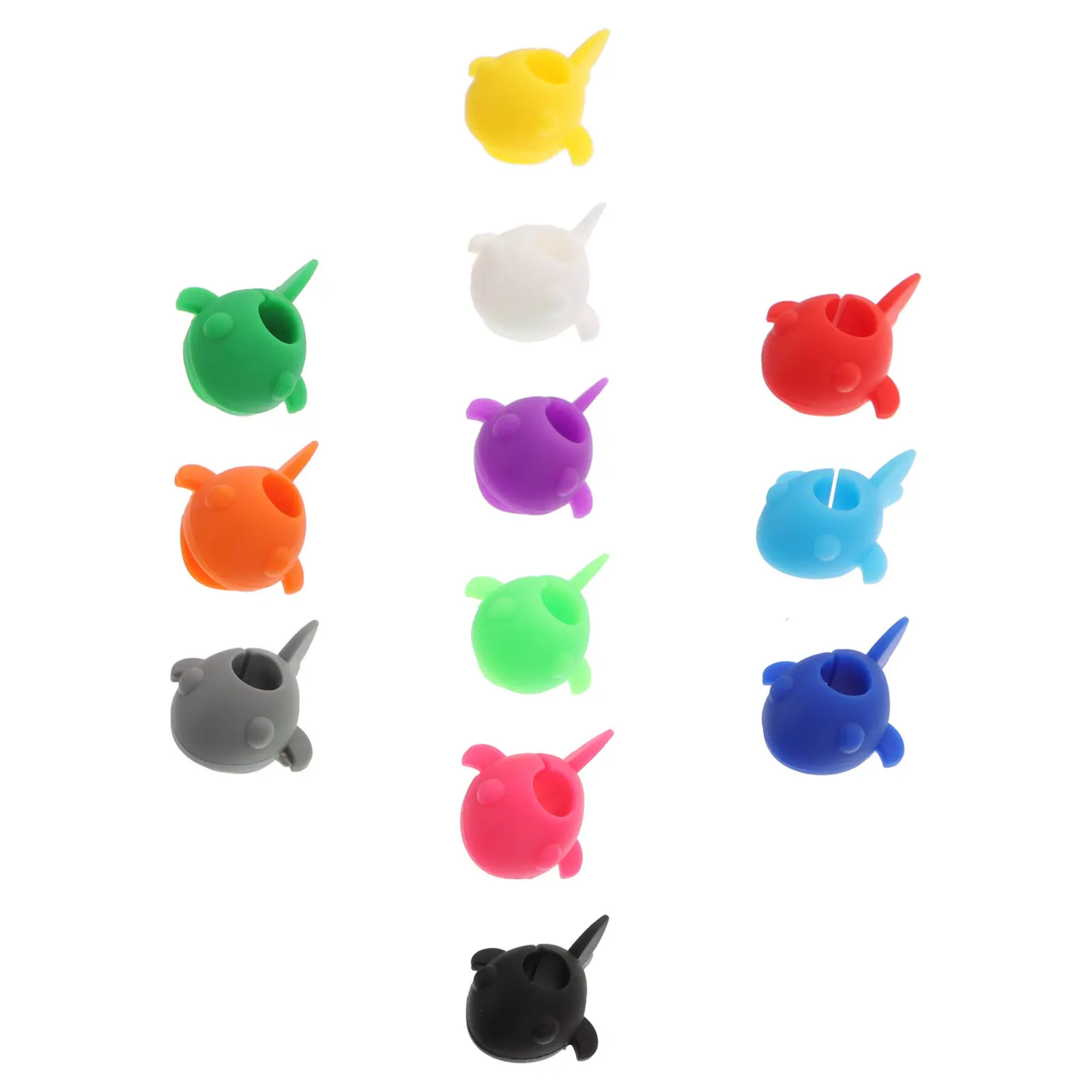 12Pcs Silicone Wine Glass Charms Drink Markers Simple Elegant Design Assorted Colors Shockproof Water Resistant Heat Insulating