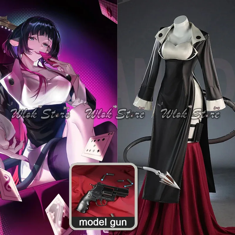 

Game Zenless Zone Zero Jane Doe Cosplay Costume Wig Sexy Dress Suit with Ears Tail Model Gun Halloween Party Undercover Uniform
